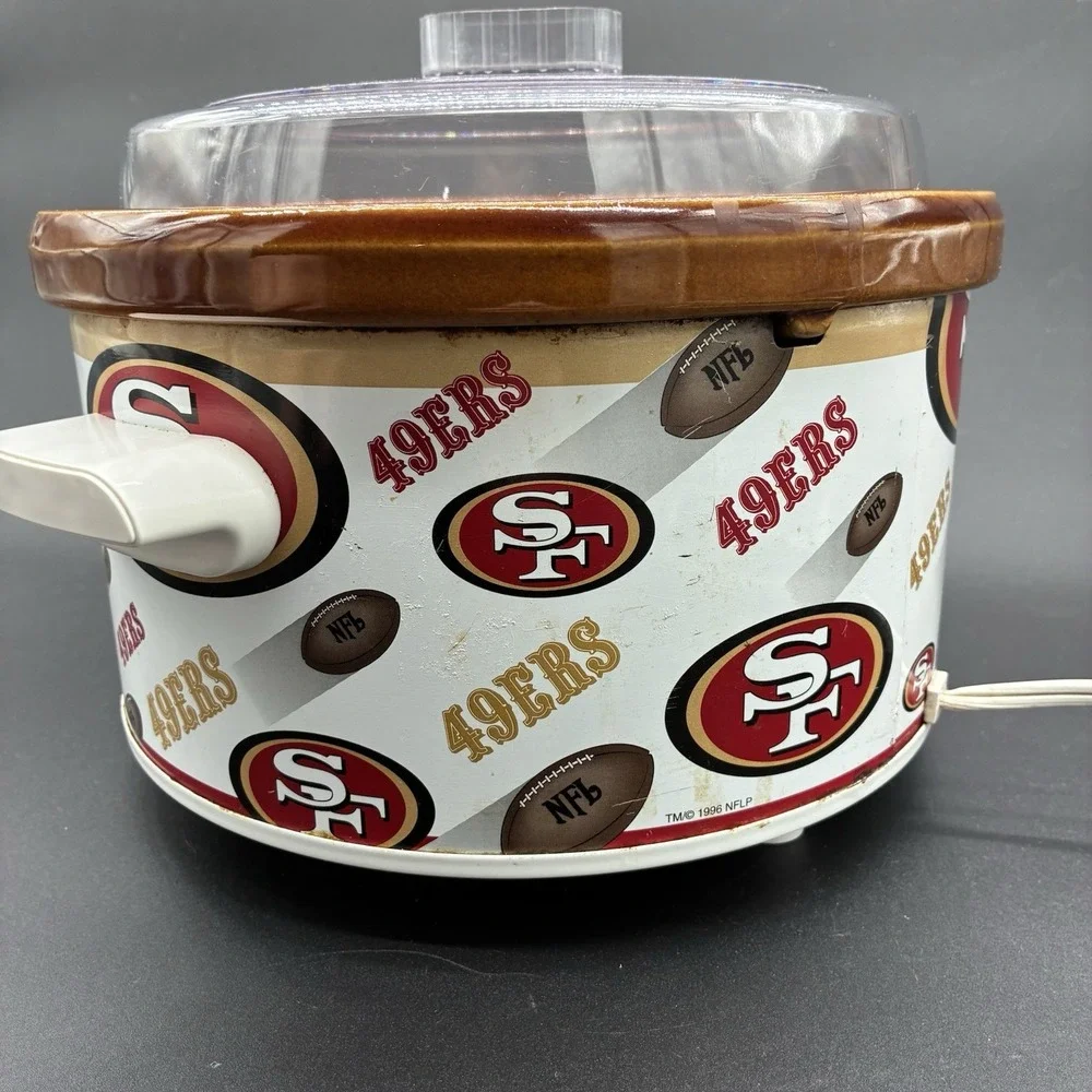 San Francisco 49ers Rival Crock-Pot Slow Cooker 3104 NFL 4 Qt Tested Working